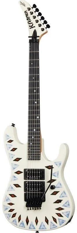 products kramer nightswan electric guitars vintage white with aztec marble graphic a115248