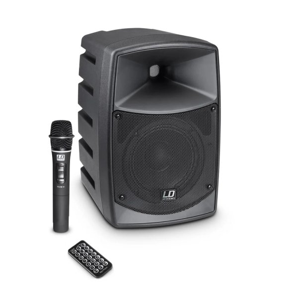products ld systems roadbuddy 6 battery powered bluetooth loudspeaker with mixer and wireless microphone 4102