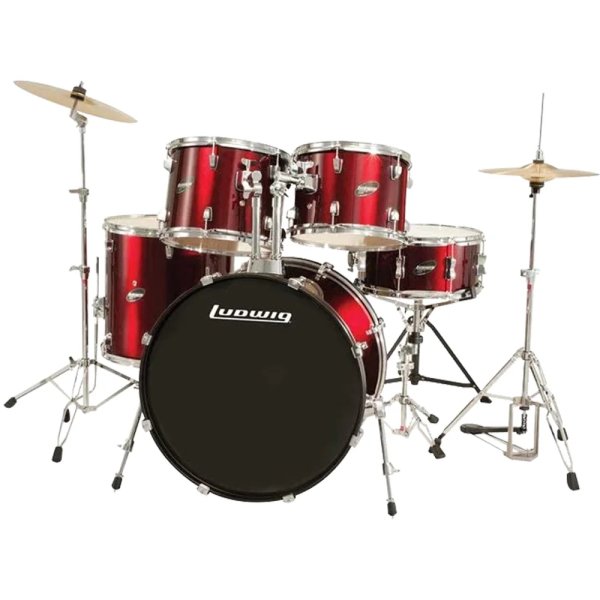 products ludwig accent drive 5 piece drum set include cymbal 5608