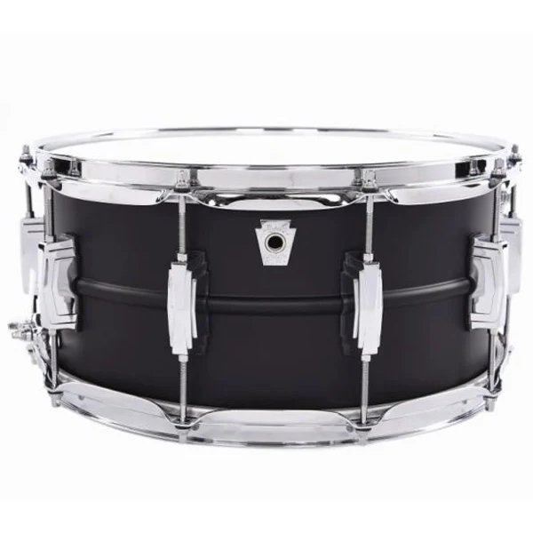 products ludwig black beauty flat black lb4271 6 5 x14 brass snare drum 9213