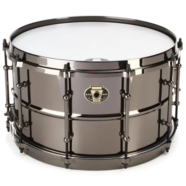 products ludwig black magic universal brass lu0814cdir snare drum with chrome hardware 10010