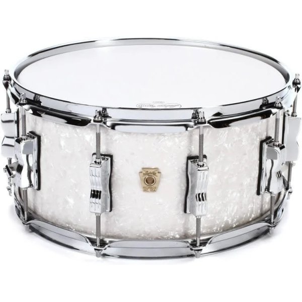 products ludwig classic maple ls403xxop 6 5 x14 white marine pearl snare drum 8246