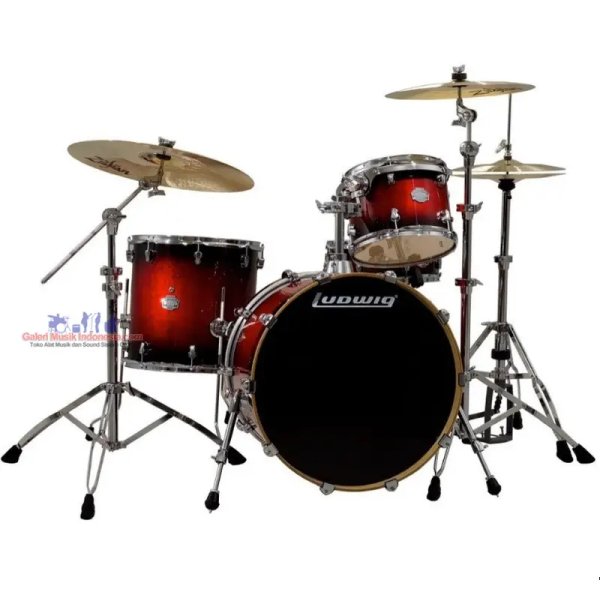 products ludwig element icon birch lcb422exs 4 piece drum kit in redburst 5614