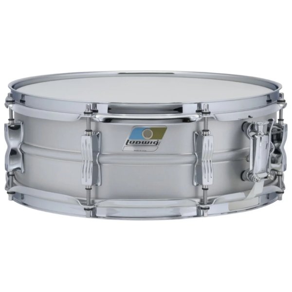 products ludwig lm404c10 acrolite classic 5 x14 beaded brushed aluminum with 10lugs snare drum 8251