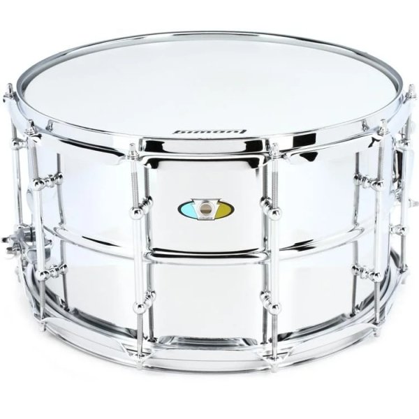 products ludwig supralite lu0814sl 8 x14 steel snare drum 8237
