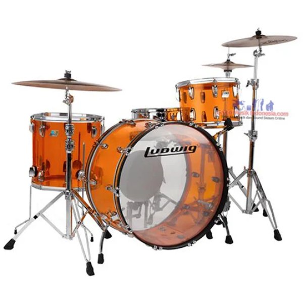products ludwig vistalite 5 piece drum set amber 5609