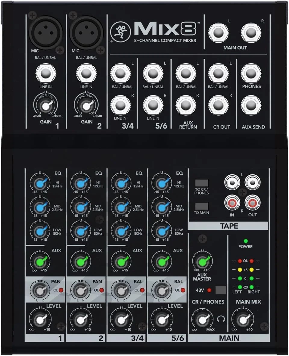 products mackie mix8 8 channel compact analog mixer 8649 products mackie mix8 8 channel compact analog mixer 8649