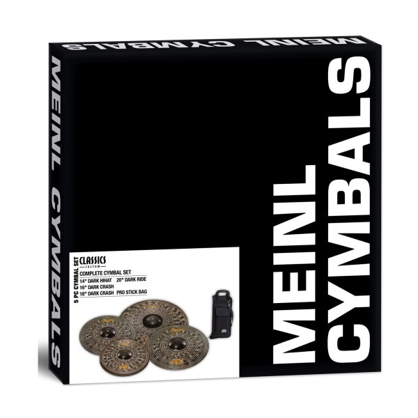 products meinl classics custom dark ccd14161820 complete cymbal set free stick bag 3672