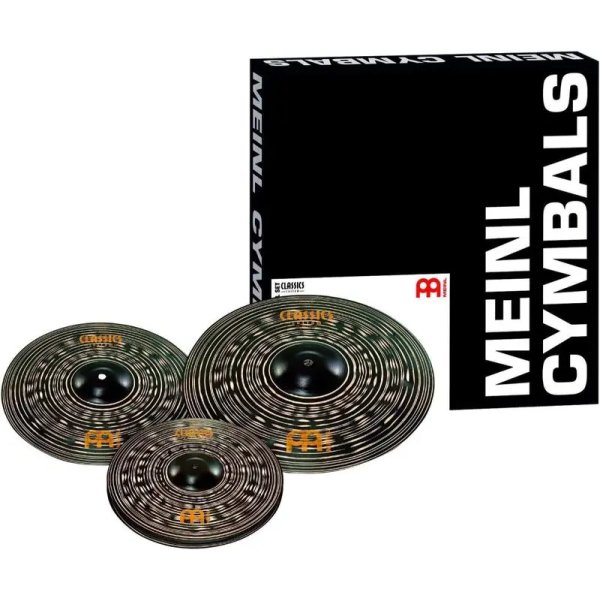 products meinl classics custom dark ccd141620 cymbal box set with 14 hihat 16 crash and 20 ride 3671