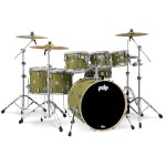 products pdp concept maple pdcm2217so satin olive covering 7 piece drum kit 8059