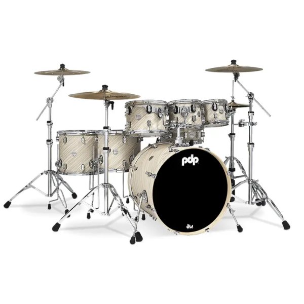 products pdp concept maple pdcm2217ti twisted ivory covering 7 piece drum set with double pedals 7897