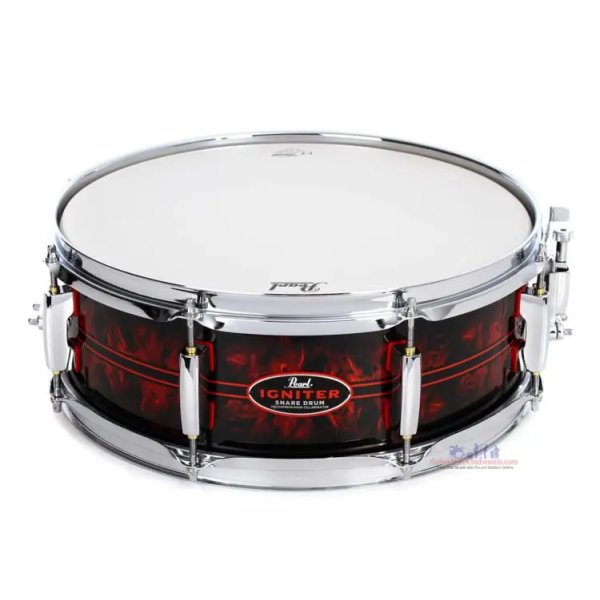 products pearl cc1450s c 14x5 inch casey cooper igniter red gasket snare drum 4935