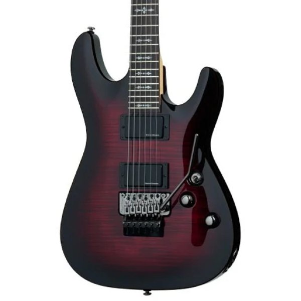 products schecter demon 6 fr electric guitar crimson red burst 7475