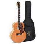 products sigma gjqa sg200 an grand jumbo gloss natural acoustic electric guitar with bag 7151