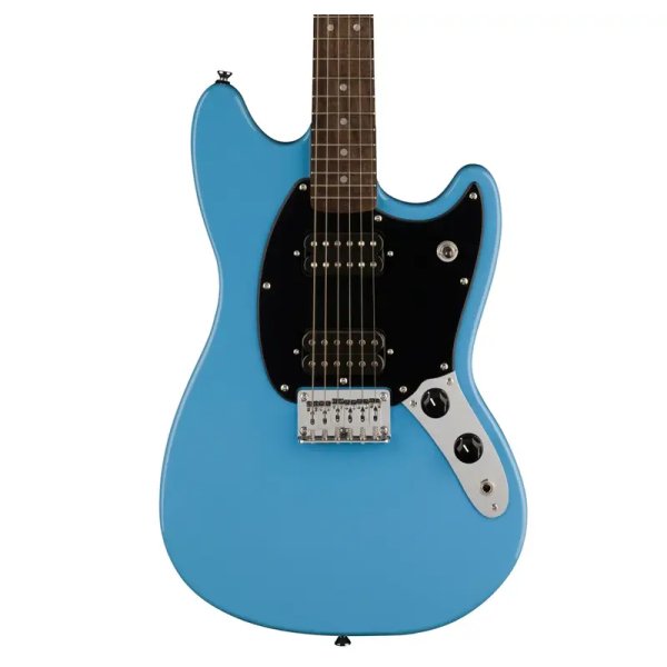 products squier sonic mustang hh electric guitar w black pickguard laurel fb california blue 8091