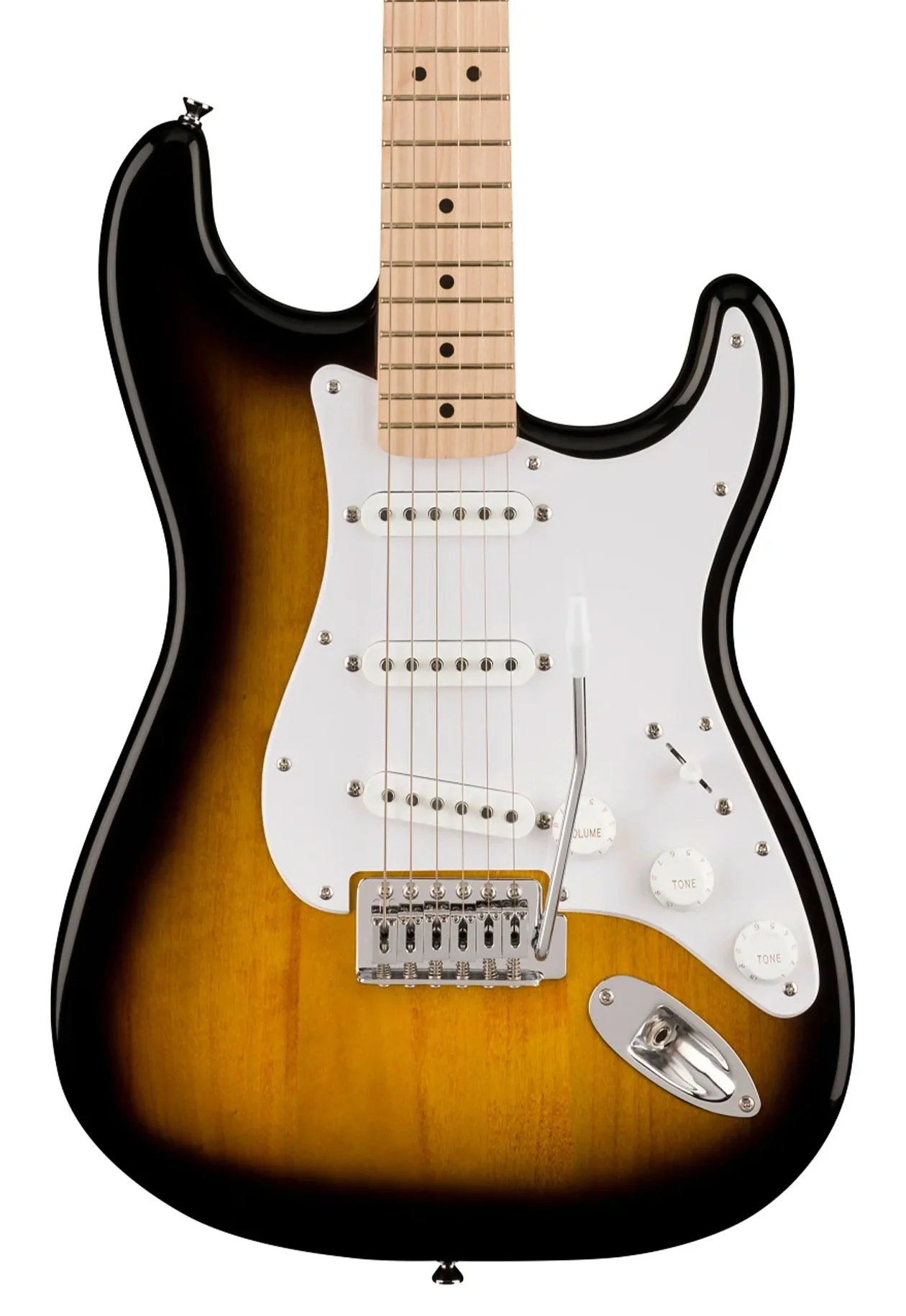 products squier sonic stratocaster electric guitar w white pickguard maple fb 2 color sunburst 8074 products squier sonic stratocaster electric guitar w white pickguard maple fb 2 color sunburst 8074