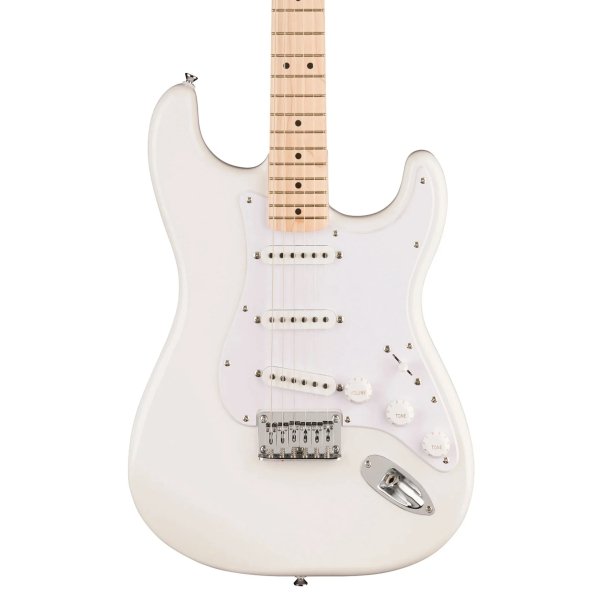products squier sonic stratocaster ht electric guitar w white pickguard maple fb arctic white 8080