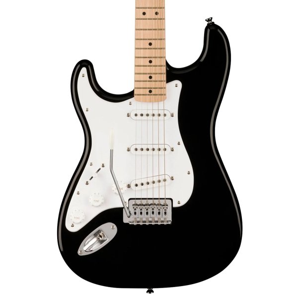products squier sonic stratocaster left handed electric guitar w white pickguard maple fb black 8076
