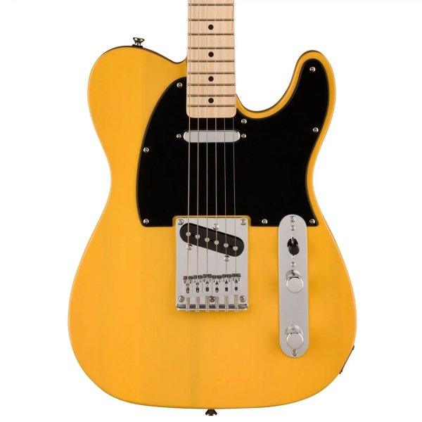 products squier sonic telecaster electric guitar w black pickguard maple fb butterscotch blonde 8085