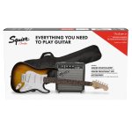 products squier stratocaster electric guitar pack with gig bag and frontman 10g amp a106283