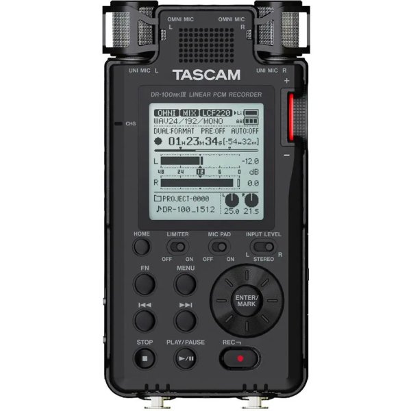 products tascam dr 100mkiii 2 input 2 track portable audio recorder 6133