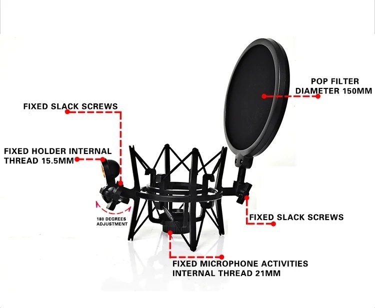 products vesacom smc02 shockmount and pop filter a98422