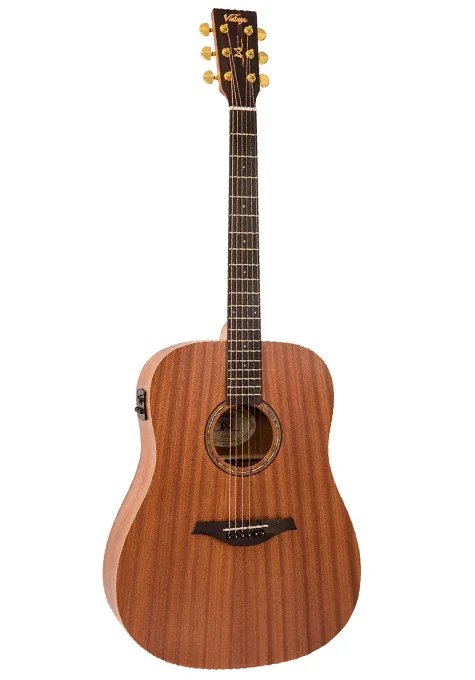 products vintage ve400mh mahogany dreadnought electric acoustic guitar 9120