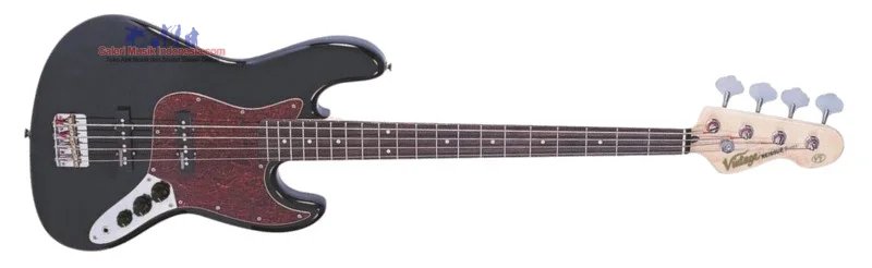 products vintage vj74blk gloss black electric bass a79906