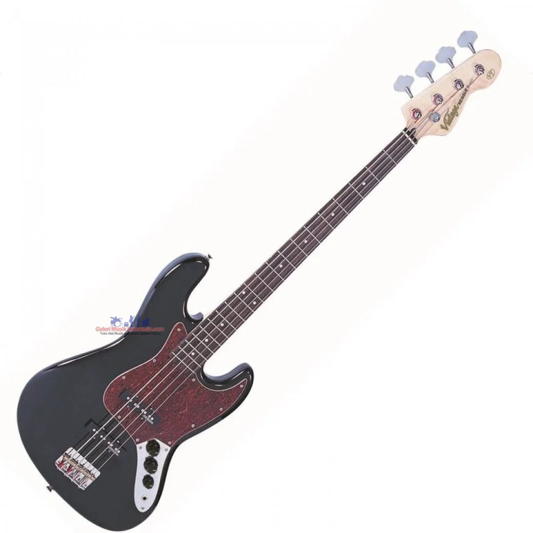 products vintage vj74blk gloss black electric bass a79908