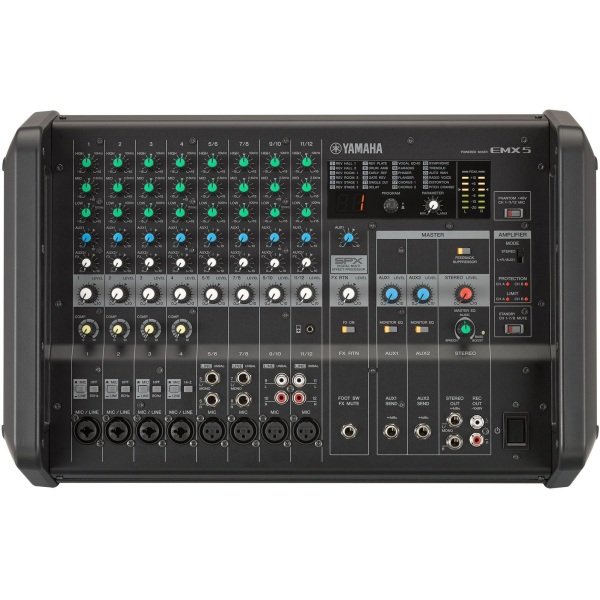 products yamaha emx5 12 input powered mixer with dual 630 watt amp 229