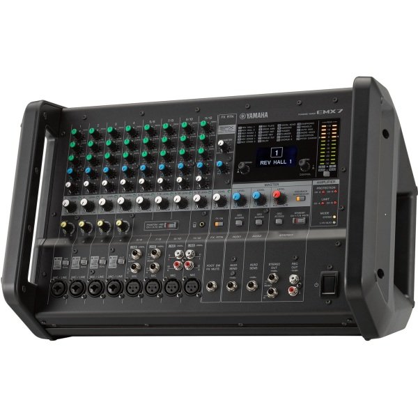 products yamaha emx7 12 input powered mixer with dual 710 watt amp 231
