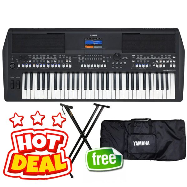 products yamaha psr sx600 with double stand and softcase 8521