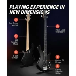 Donner DPJ 100B 4 String PJ Style Electric Bass Guitar