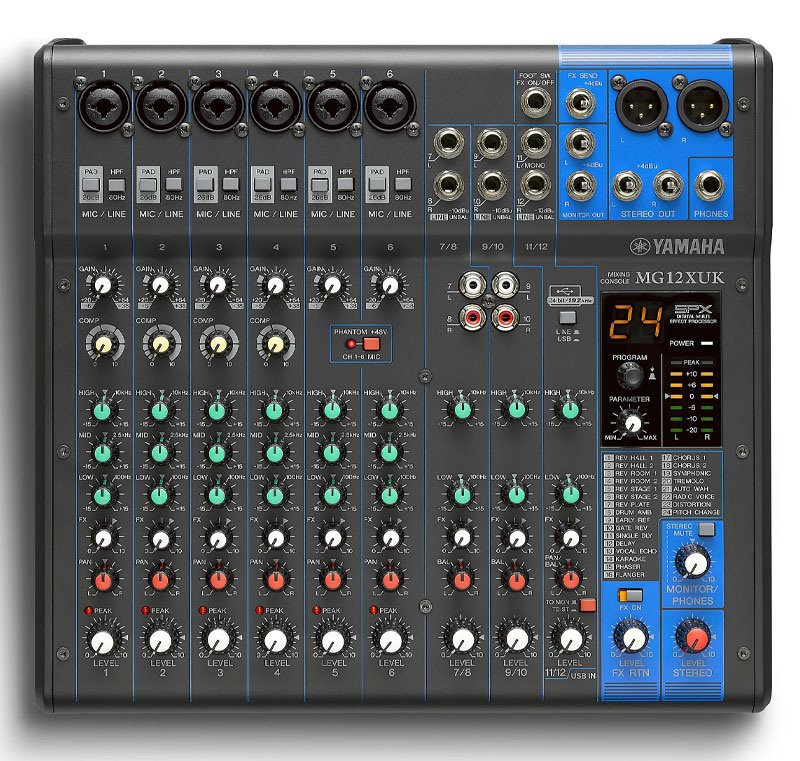 MG12XUK Yamaha MG12XUK 12 Channel USB Analog Mixer - Gambar 1