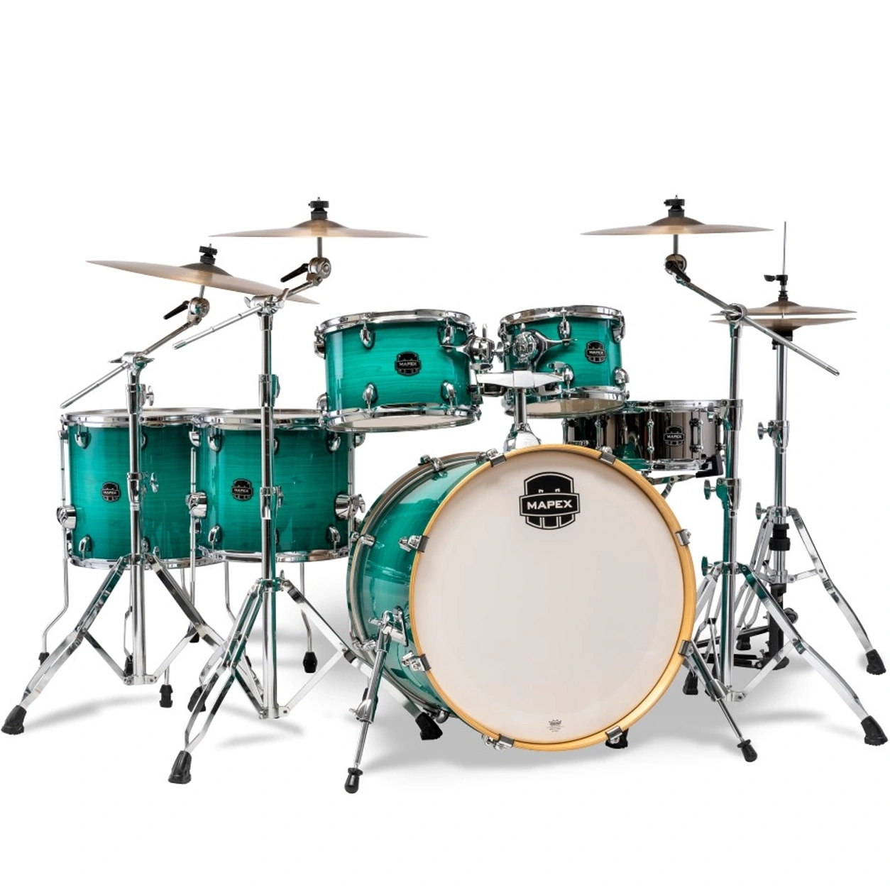 AR628SFUVJO Mapex Armory AR628SFUVJO Studioease 6 Piece Drumset, Jade Stone Burst - Gambar 1
