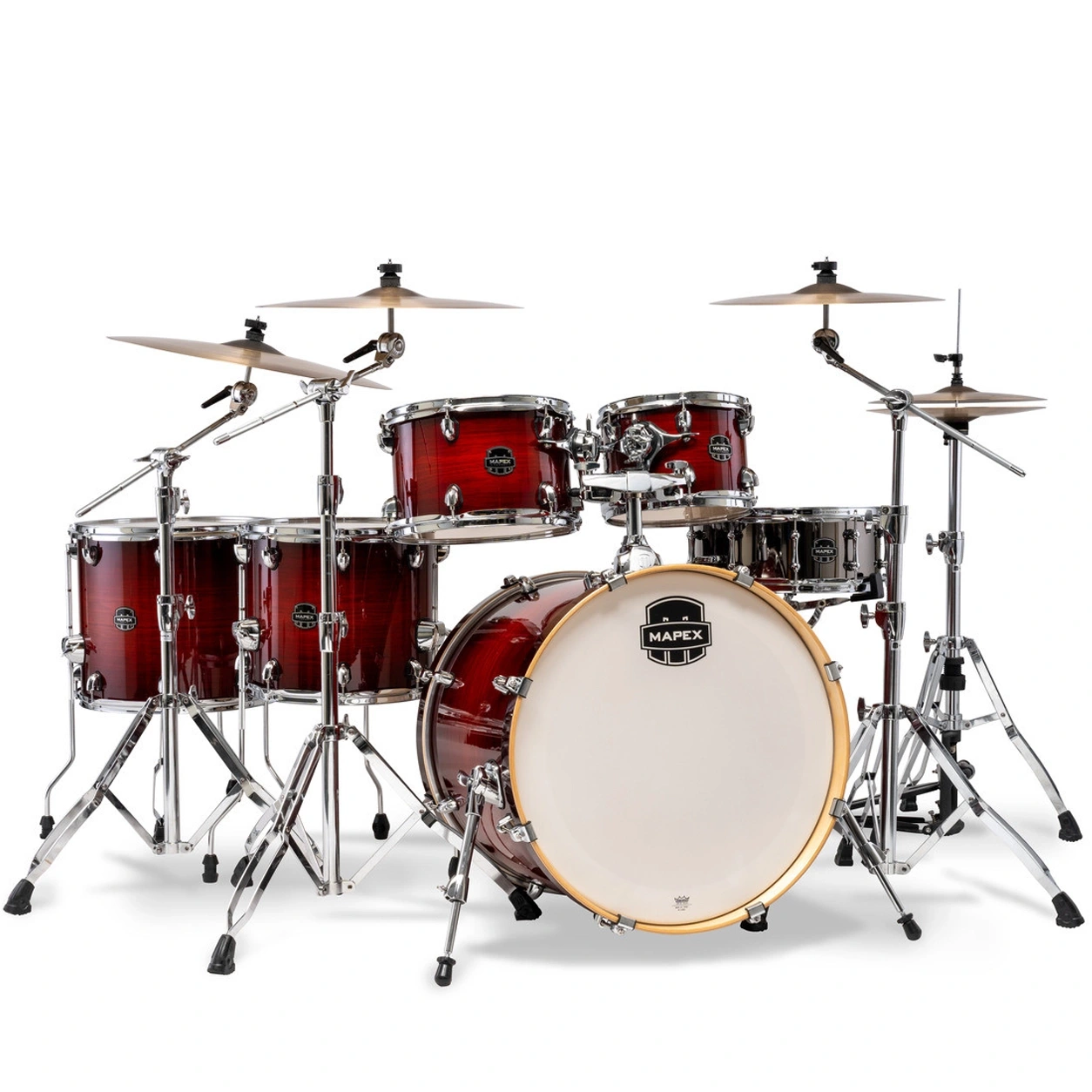 AR628SFUVNR Mapex Armory AR628SFUVNR Studioease 6 Piece Drumset, Red Onyx Burst - Gambar 1