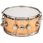 DW Collector's DCESC6514SCXXXX SSC 14×6.5 inch Exotic Snare Drum, ESC Natural Lacquer Over Quilted Maple