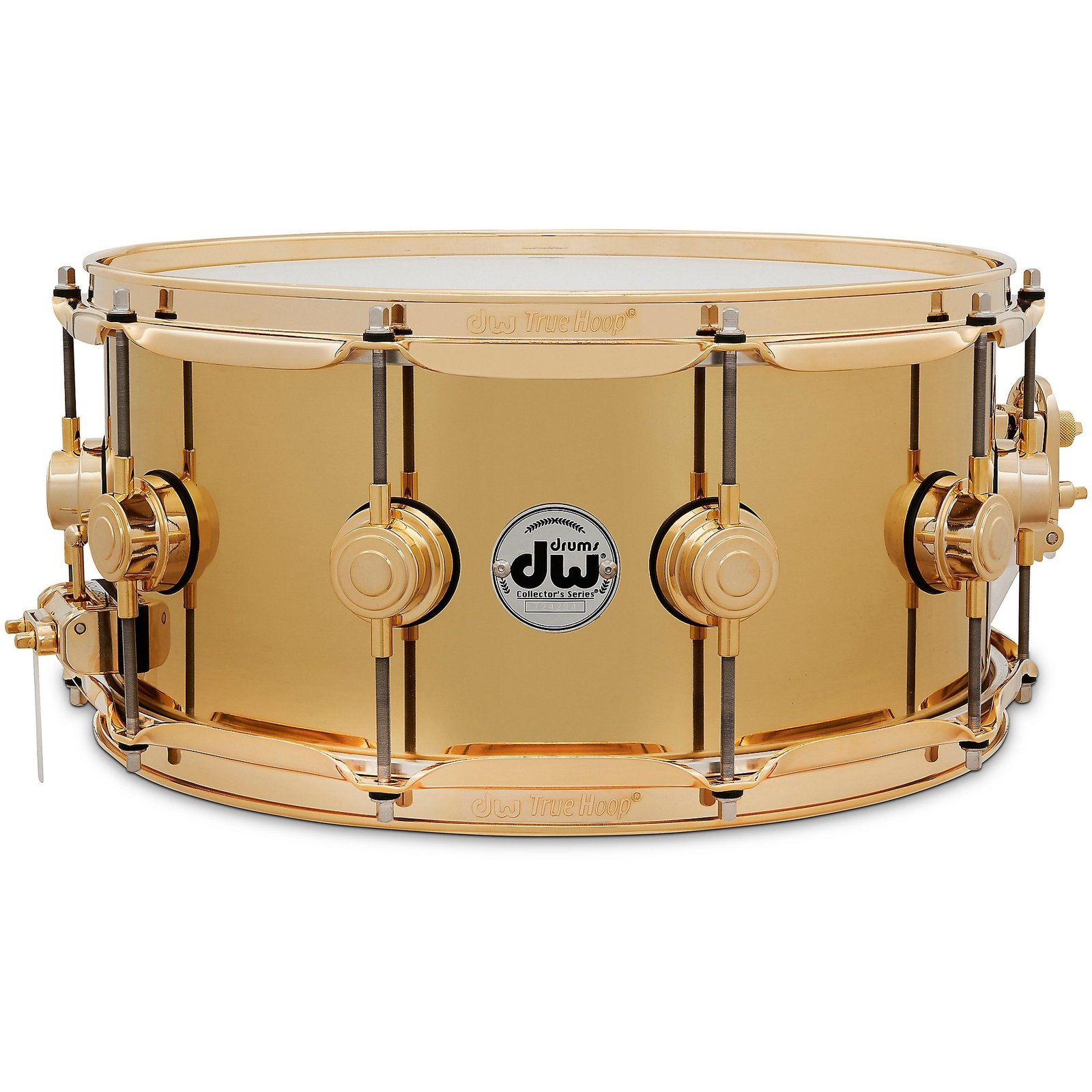 DCMR36514SGX713 DW Collector's DCMR36514SGX713 Polished Brass 14x6.5 inch Snare Drum with Gold Hardware - Gambar 1