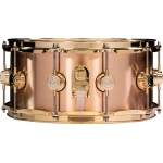 DW Collector’s DCMZ36514SGX721 Brushed Bell 14x6,5 inch Bronze Snare Drum with Gold Hardware - Gambar 2