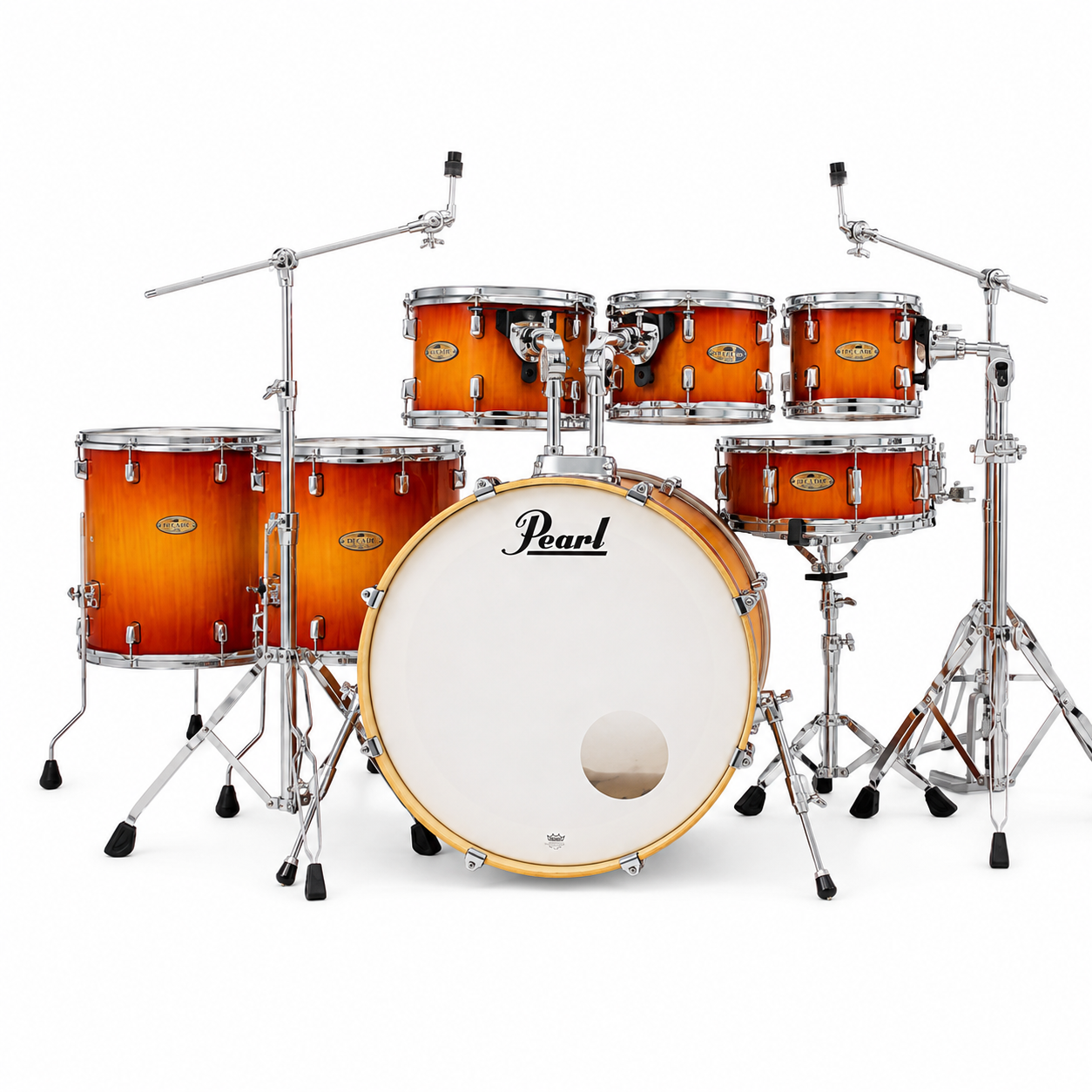 DMPA927SPC Pearl Decade Maple DMPA927 SP/C 7 Piece Drum Set, Sunset Pine Burst - Gambar 1