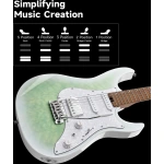 Donner DST-550 Electric Guitar with Gig Bag and Tremolo Bar, Turquoise Burst - Gambar 4