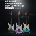 Donner DST-550 Electric Guitar with Gig Bag and Tremolo Bar, Turquoise Burst - Gambar 5