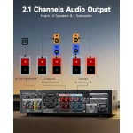 Donner MAMP 2 Stereo Audio Amplifier 2 Channel Bluetooth Receiver - Gambar 3