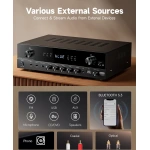 Donner MAMP 2 Stereo Audio Amplifier 2 Channel Bluetooth Receiver - Gambar 4