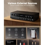 Donner MAMP 6 Stereo Receiver 6 Channel Bluetooth Audio Amplifier - Gambar 3