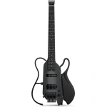 Donner HUSH X LIVE Travel Headless Electric Guitar, Black - Gambar 2