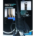 Donner HUSH-X LIVE Travel Headless Electric Guitar MIYAVI Edition, Black - Gambar 4
