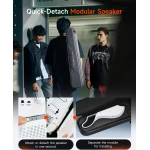 Donner HUSH X LIVE  Travel Headless Electric Guitar, White - Gambar 3
