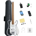 Donner HUSH X LIVE  Travel Headless Electric Guitar, White