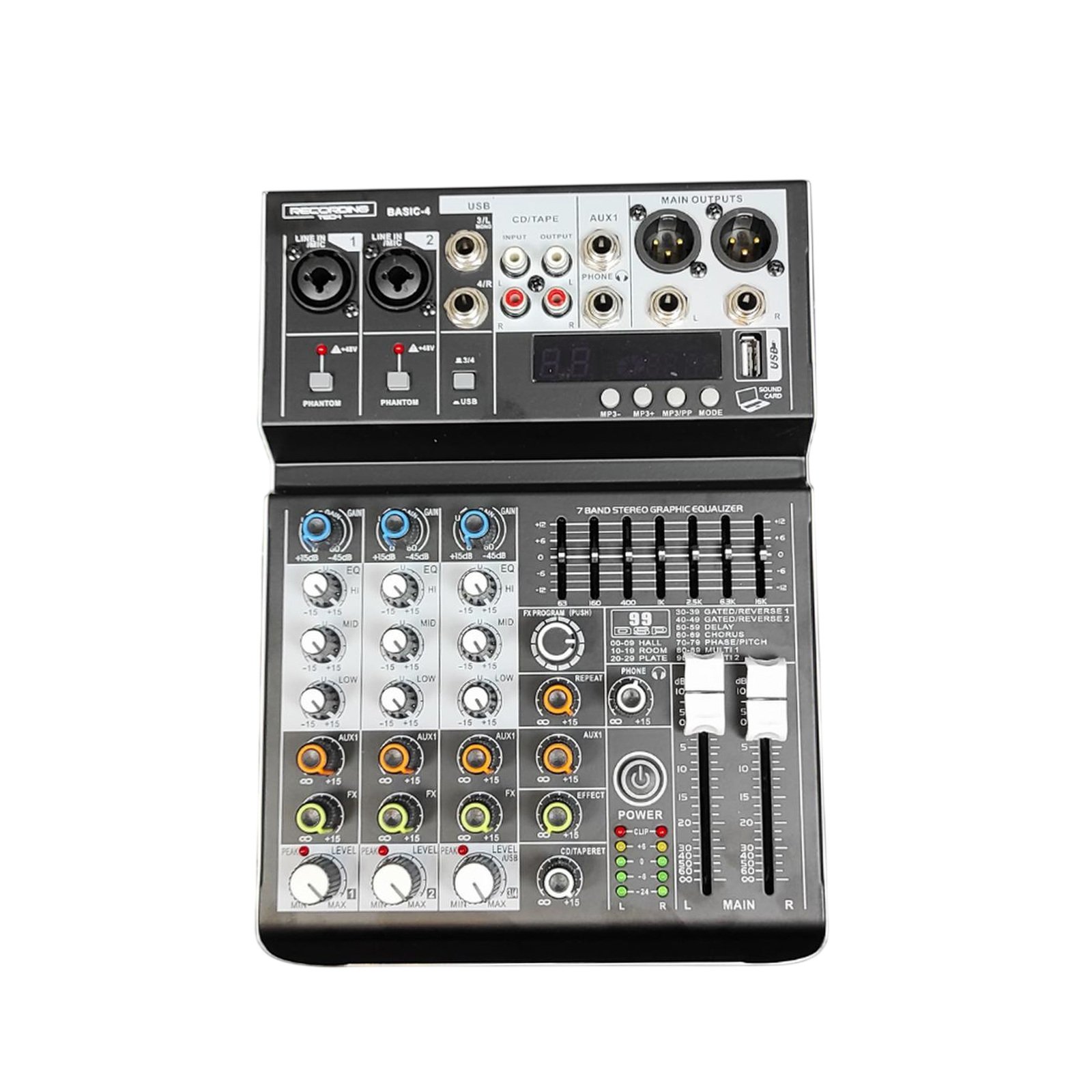 RT-Basic 4 front Recording Tech RT-Basic 4 Mixer Audio USB 4 Channel - Gambar 1